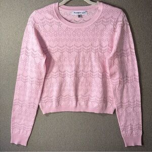 Madden Girl size medium Light Pink Crew Neck Sweater